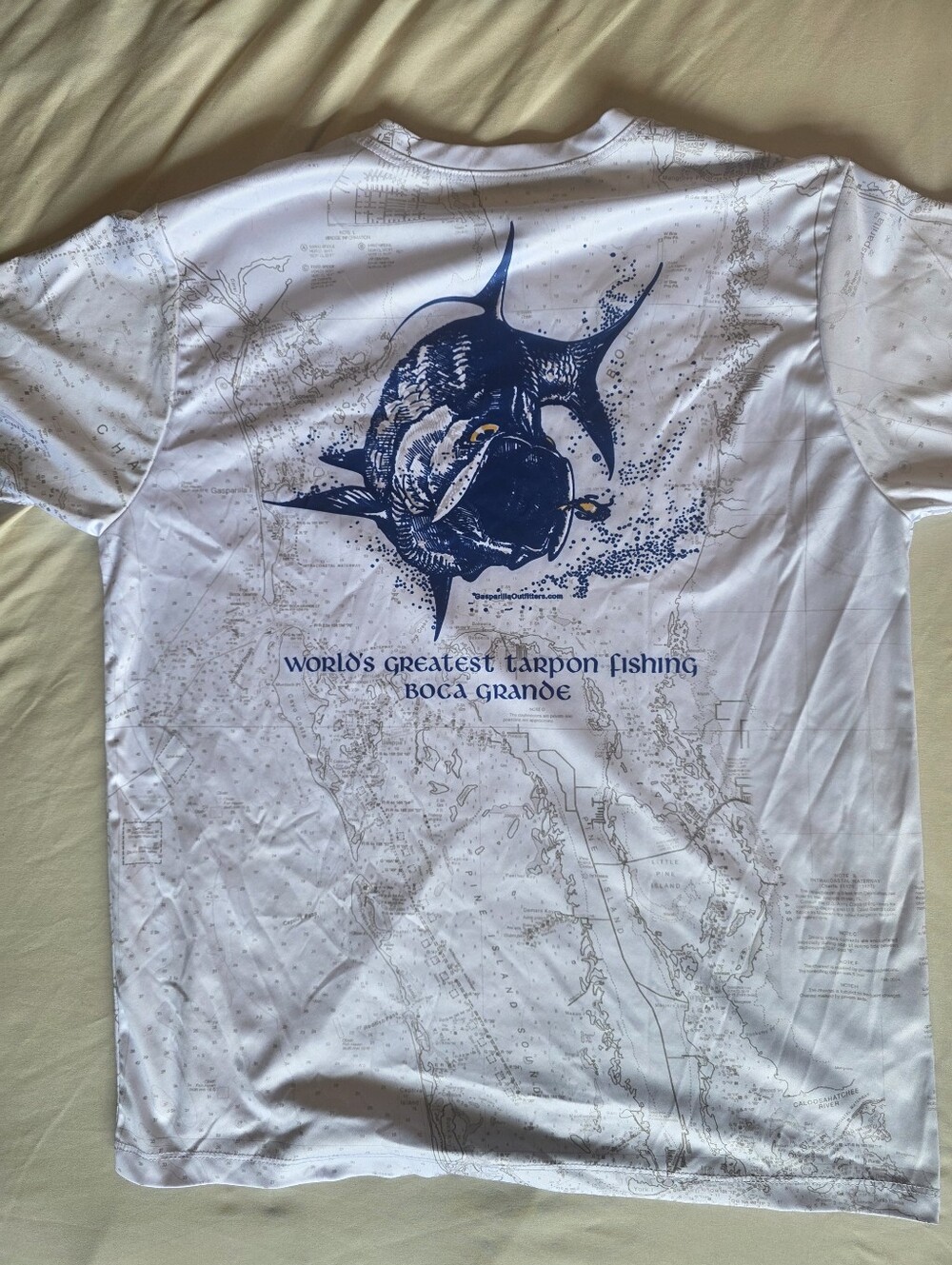 Tarpon Graphic Short-Sleeve Performance Tee - White/Blue